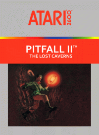 Pitfall II Lost Caverns Atari 2600  box art